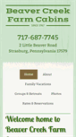 Mobile Screenshot of beavercreekfarmcabins.com