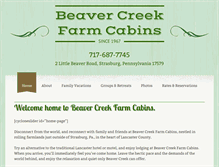 Tablet Screenshot of beavercreekfarmcabins.com